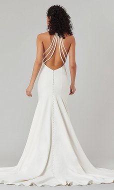Sarah: Long Open-Back Mermaid Wedding Dress KL-300161