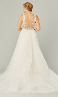Removable-Skirt Camila Wedding Dress by KL-300164T