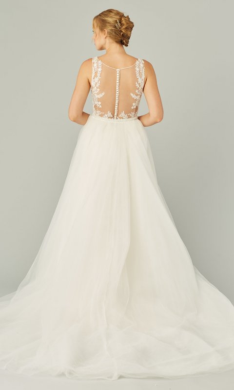 Removable-Skirt Camila Wedding Dress by KL-300164T