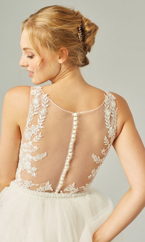 Removable-Skirt Camila Wedding Dress by KL-300164T