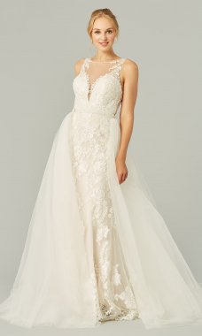 Removable-Skirt Camila Wedding Dress by KL-300164T