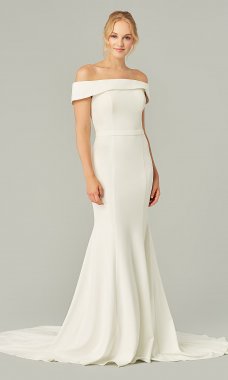 Michelle: Off-the-Shoulder Long Bridal Dress KL-300179