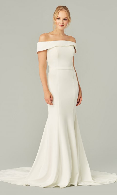 Michelle: Off-the-Shoulder Long Bridal Dress KL-300179